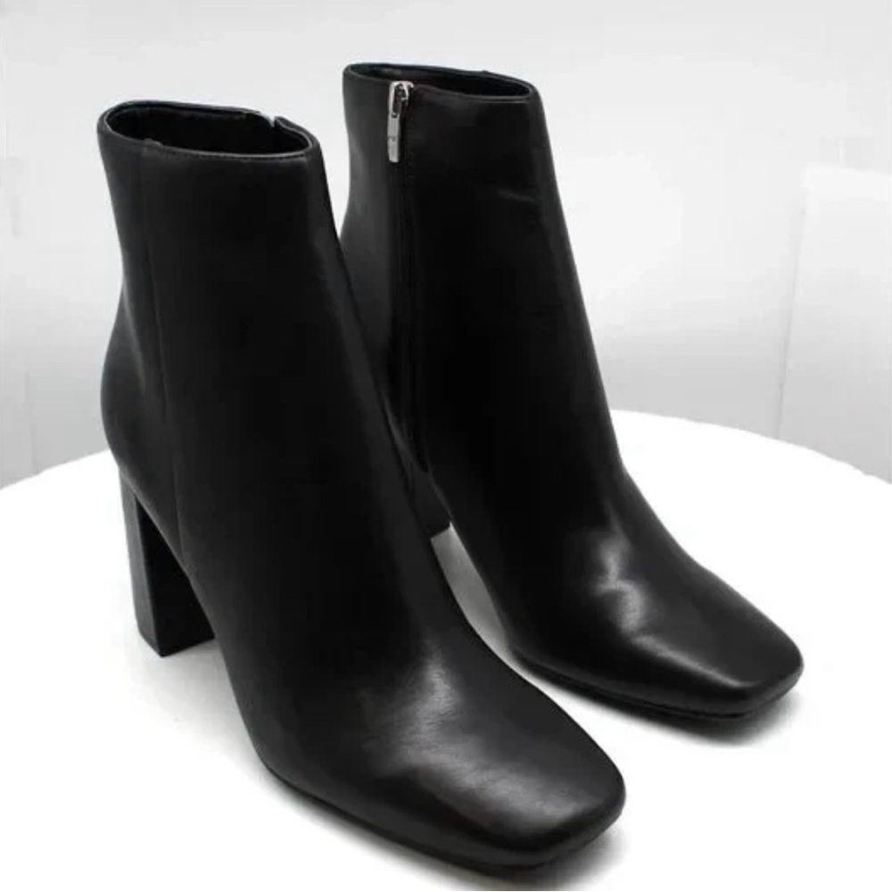 Marc Fisher Ankle Boots 9M Women’s Fellie leather Elegant Black